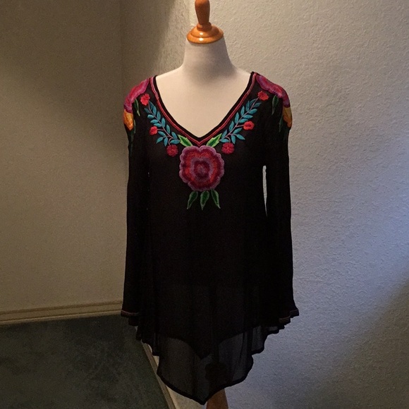 Roja Collection Embroidered Floral Tunic - Picture 2 of 2
